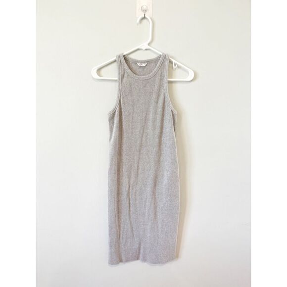 Club Monaco filina ribbed gray midi dress - Picture 3 of 6